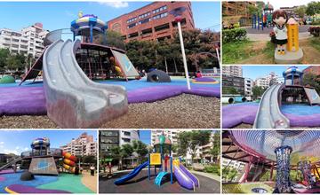【新北-樹林】東昇公園│星際探險主題飛碟溜滑梯│親子景點人氣大爆發
