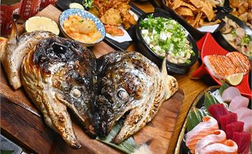 台中│虎川千代，一試成主顧的居酒屋，超狂巨大鮭魚頭，餐點令人驚艷～