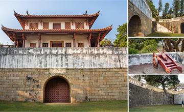 台南南門公園走走，穿越城門走上城牆，聽大南門說歷史故事