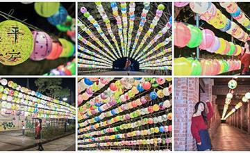 台中東勢｜好客HAKKA裝置藝術展：2000顆特色手繪燈籠可愛又繽紛，必拍絕美燈籠隧道