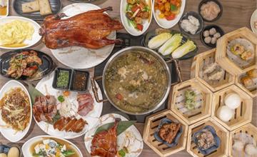 桃園港點吃到飽｜夯鴨响饌｜60種豐富品項，燒賣、熱炒、燒鴨等一應具全！人氣酥嫩烤鴨也不怕你吃～