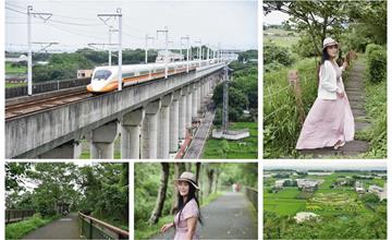 台中｜外埔水流東桐花步道：健行輕鬆步道賞遼闊田園景致，登觀景台近距離感受高鐵呼嘯而過！