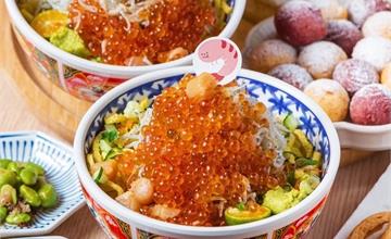 台南｜丸飯食事處：海鮮丼飯的天花板！巨量吻仔魚淋上鮭魚卵&干貝，奢華享受海鮮控別錯過
