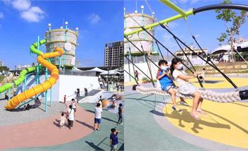 台中｜馬卡龍公園：全台最高戶外溜滑梯、多種攀爬設施，週末帶小朋友放電去