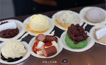 台中|荳荳莎莎紅豆餅:超浮誇7公分爆料紅豆餅!甜鹹口味都好吃