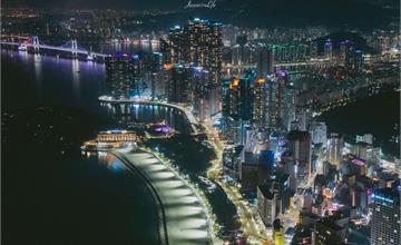 韓國釜山｜BUSAN X the Sky：100樓高空鳥瞰海雲台夜景及海岸線，朝聖世界最高星巴克！