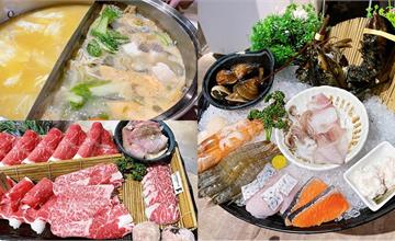 台中｜深紅汕頭鍋物：聚餐首選「屠龍計劃」，整排活體龍蝦海鮮，聚會最愛的浮誇系美食！