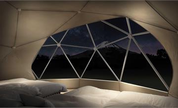 豪華露營品牌「dots by Dot Glamping Suite 001」進軍日本，每日限量入住，輕鬆躺床仰望富士山～