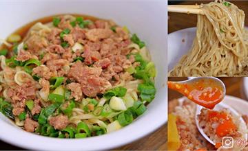 南投｜友德意麵：市場騎樓必吃在地美食，飄香屹立超過50年，搭配獨家特製辣醬更美味～