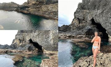 綠島｜藍洞+大小翠湖：跳水秘境大公開！藍寶石般的海面