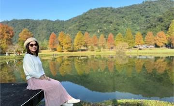 宜蘭｜蜊埤湖：員山超唯美湖畔秘境，山光水色相輝映，正是賞落羽松好時節！