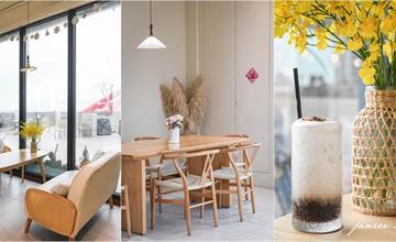 桃園｜大園橙夕咖啡Afterglow cafe：喝咖啡欣賞竹圍漁港海景，再來份鬆餅等待彩虹橋夕陽降臨