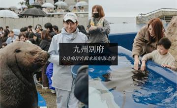 日本九州｜海之卵水族館：親子特別體驗！近距離觸摸海象鬍鬚、還有360度透明海底隧道