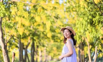 台南｜安定蘇厝河堤公園：阿勃勒花海夢幻美拍景點必追！沈浸在黃金雨花景中，太浪漫了