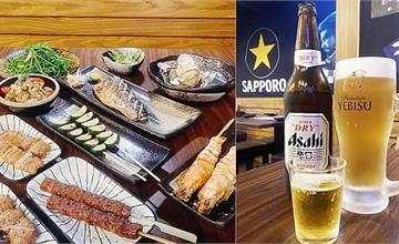 新北｜老藏野炭火居酒屋：多種烤魚、串燒料多實在，還提供特色SAPPORO北海道生啤
