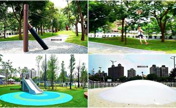 桃園｜桃園第一河濱公園：親子共融式公園，跳跳雲、沙坑、滑索多樣設施讓小孩盡情玩樂