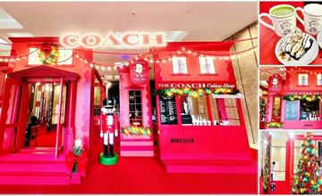 台北｜COACH快閃聯名咖啡廳：聖誕超強打卡點，招牌馬車、霓虹牆打造奢華感官饗宴