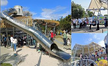 台中｜飛行美樂地兒童遊戲場：中央公園最新設施，7大區域陸續開放中，滑梯遊具總整理