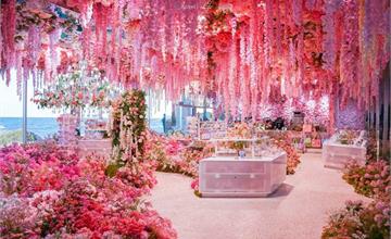 韓國濟州島超浮誇系網美咖啡廳Super Flower（슈퍼플라워），粉色鮮花滿室盛開，淹沒你的視覺感官！