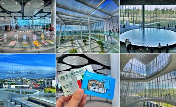 台中文藝打卡點：臺中綠美圖，純白系建築光影交織，宛如漫步雲端